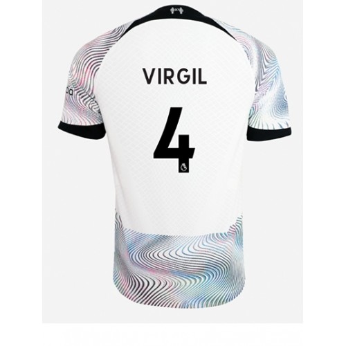 Dres Liverpool Virgil van Dijk #4 Gostujuci 2022-23 Kratak Rukav